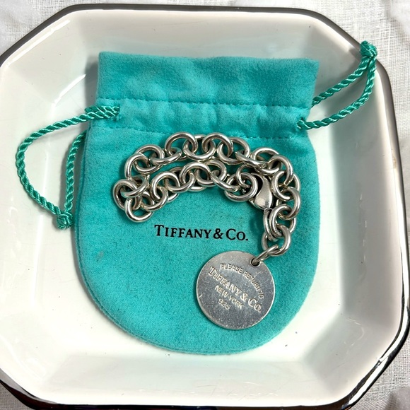 Tiffany & Co. Silver Chain - Return to Tiffany Round Tag Bracelet - Picture 4 of 6
